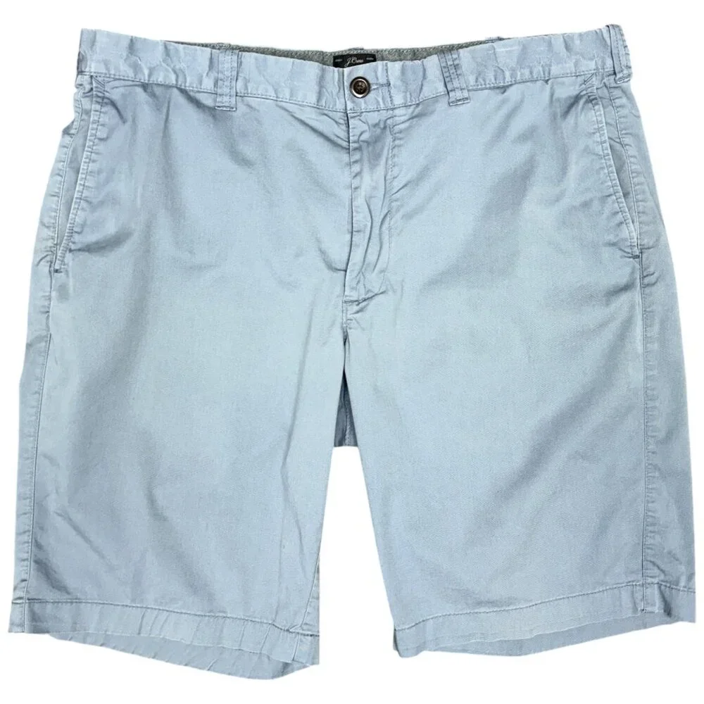 EUC Men's J. CREW 10.5” Stretch Chino Shorts Blue | Size 36‎